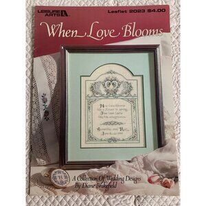 Leisure Arts When Love Blooms Cross Stitch Leaflet Pattern Book 2023